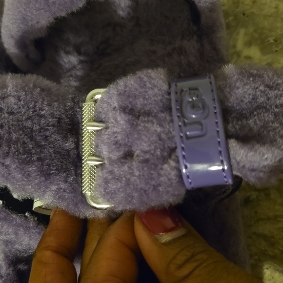UGG Purple Fuzzy Slippers - Picture 5 of 8